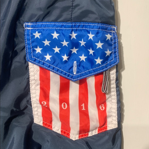 Birdwell Beach Britches 311 Mens 38 AMERICAN FLAG Swim Shorts USA Dated 2016 - Picture 2 of 10